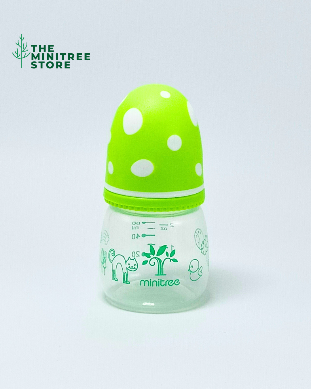 MiniTree 2oz/60ml PP Baby Feeder – BPA-Free Anti-Colic Newborn Feeding Bottle