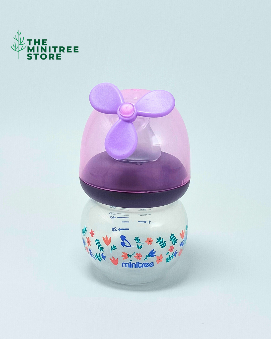 MiniTree 2oz/60ml PP Baby Feeder – BPA-Free Anti-Colic Bottle with Propeller Cap