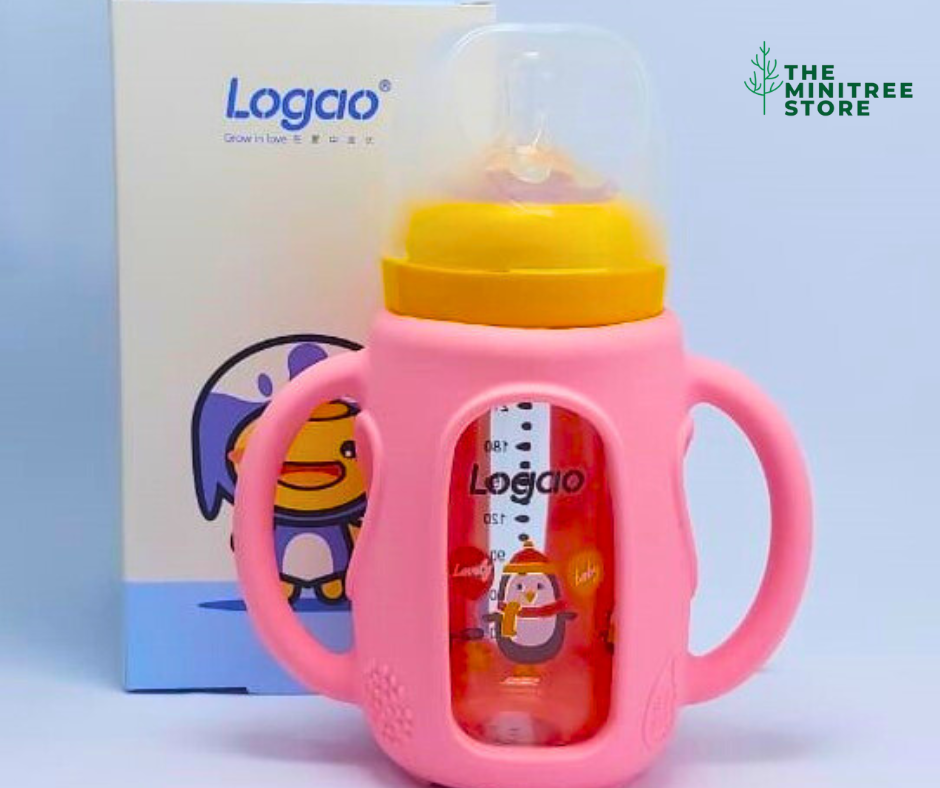 9oz/260ml GLASS FEEDER WIDE NECK