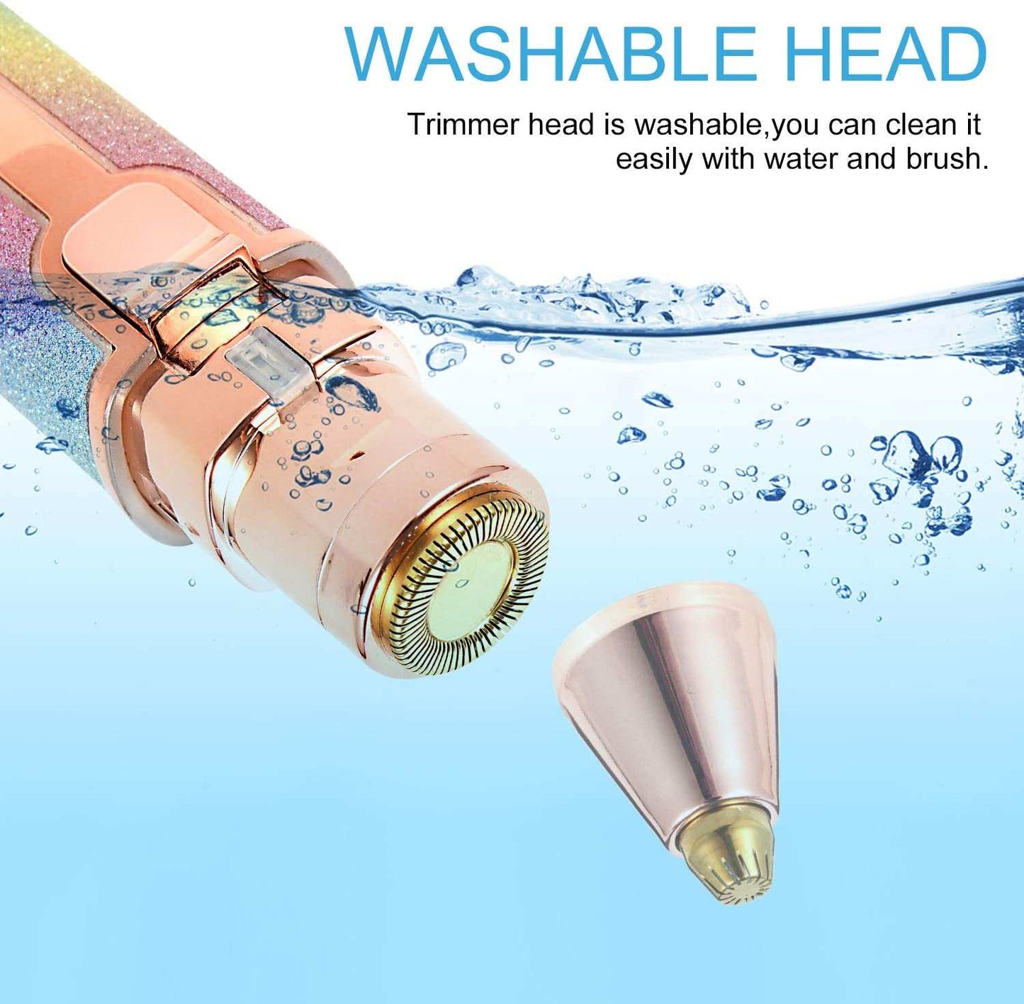 2-in-1 Electric Facial Hair Remover & Eyebrow Trimmer for Women
