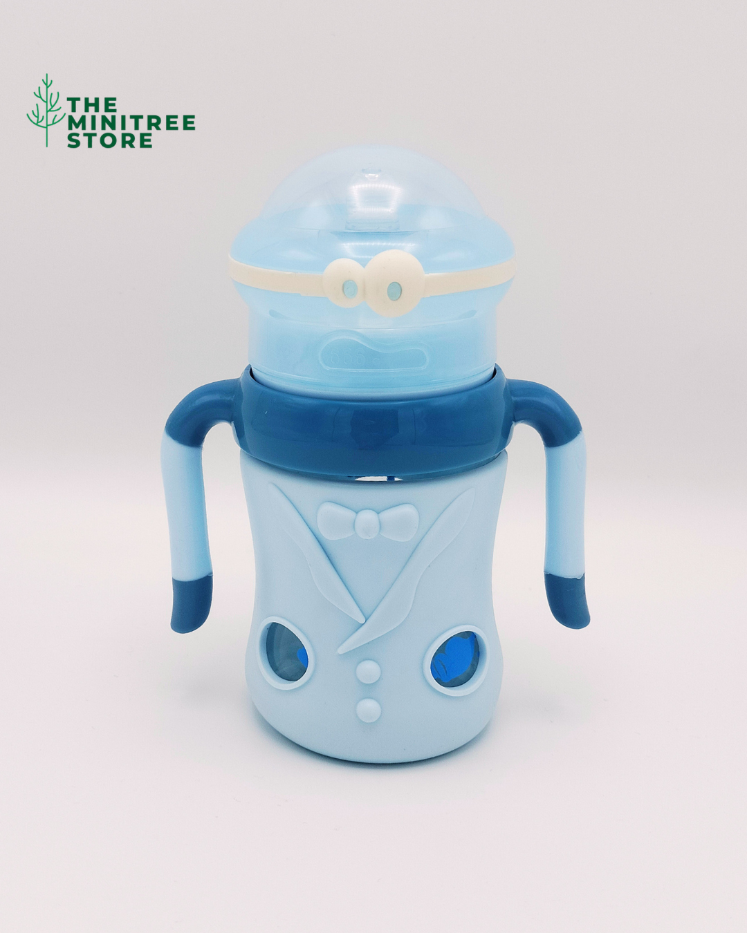 minitree 180ml wide neck  Glass Baby Feeder with Anti-Drop Silicone Cover | The Minitree Store