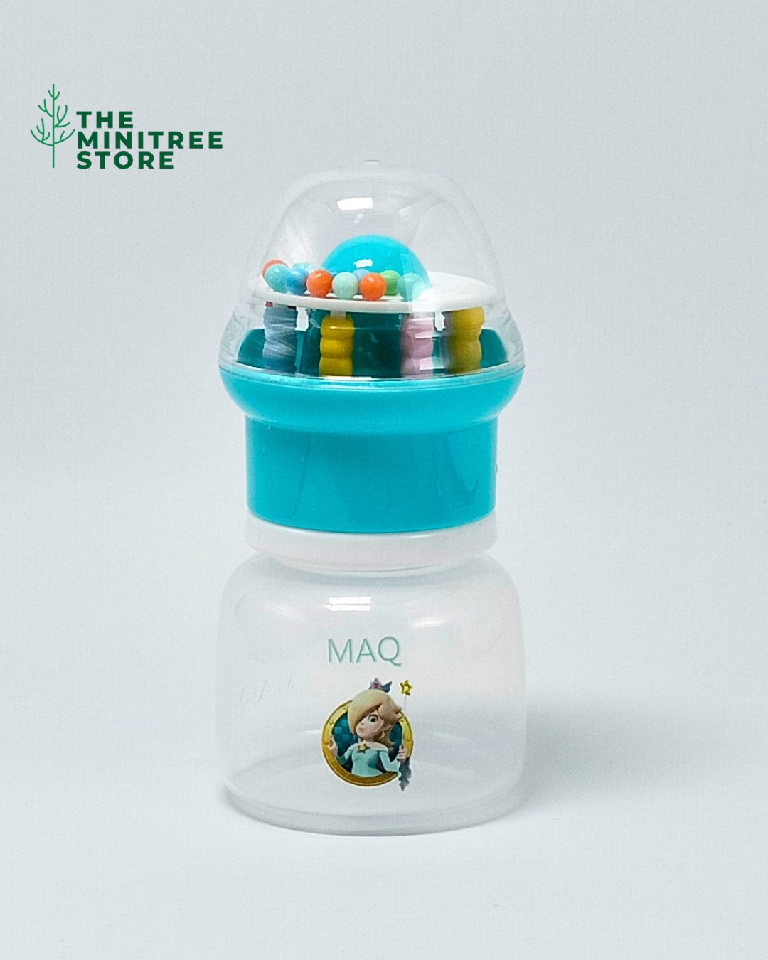 2oz/60ml PP Baby Feeder – BPA-Free Newborn Feeding Bottle with Rattle Cap & Silicone Nipple