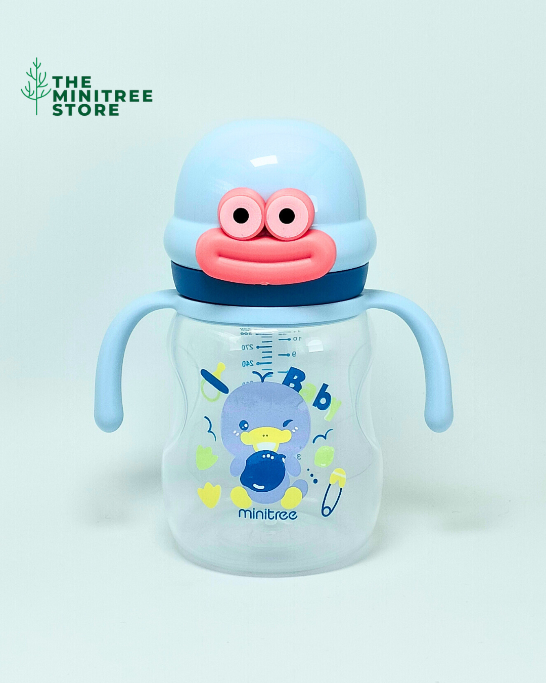 ZR-282 - 330ml/11oz Baby Feeding Bottle with Handles | BPA-Free PP Duck Feeder