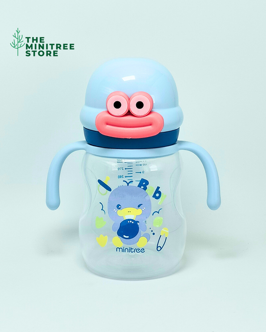 ZR-282 - 330ml/11oz Baby Feeding Bottle with Handles | BPA-Free PP Duck Feeder