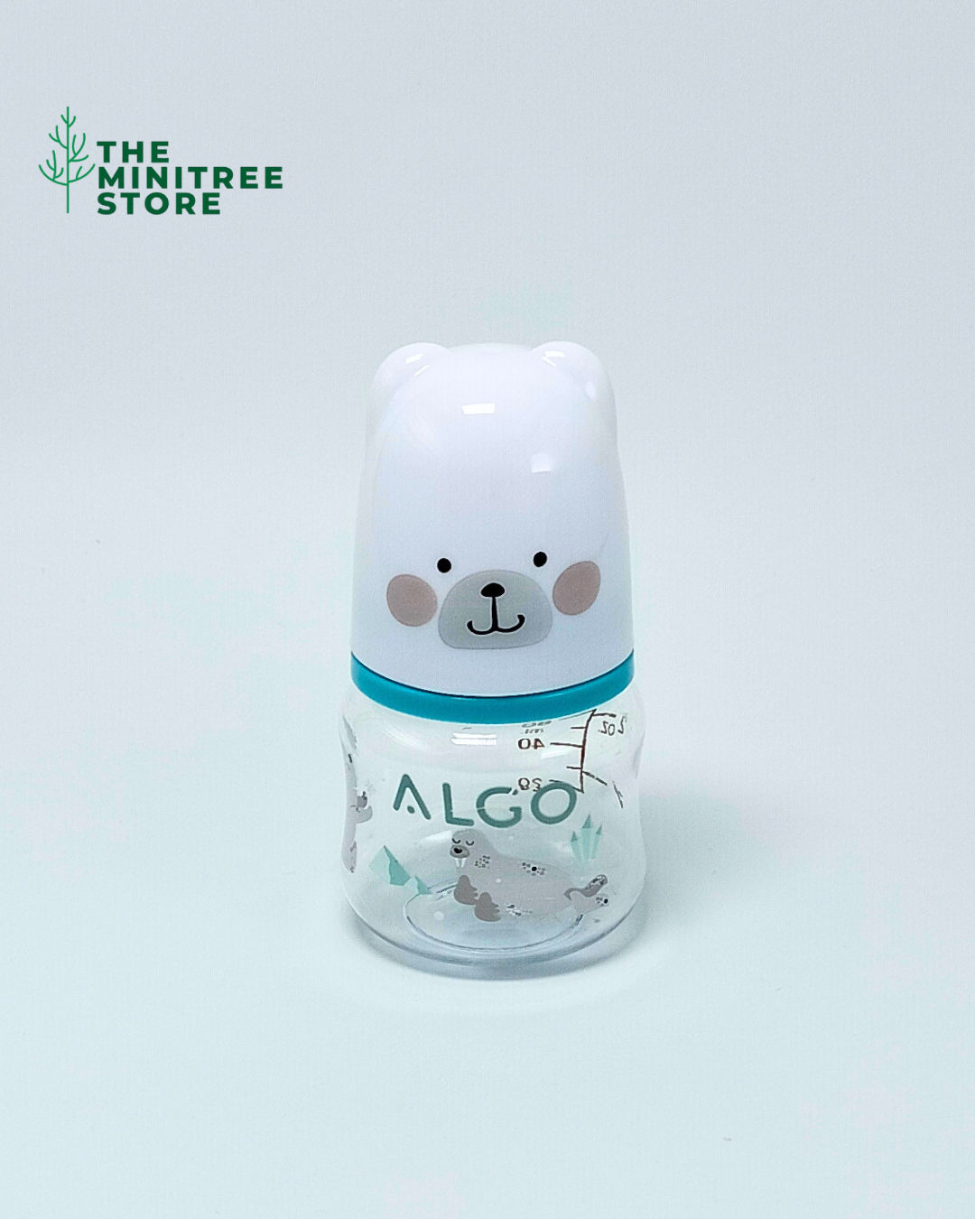 2oz/60ml PP Baby Feeder – BPA-Free Newborn Feeding Bottle with Bear Cap & Soft Silicone Nipple