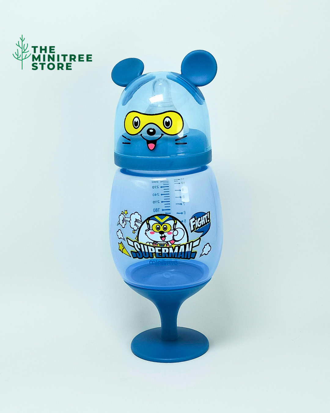 ZR-259-Q 11oz / 330ml PP Baby Feeder with Silicone Nipple | Cute Cartoon Bottle – Minitree Store