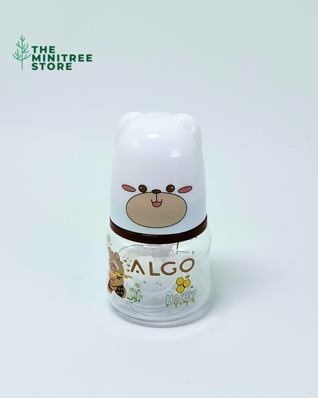 2oz/60ml PP Baby Feeder – BPA-Free Newborn Feeding Bottle with Bear Cap & Soft Silicone Nipple