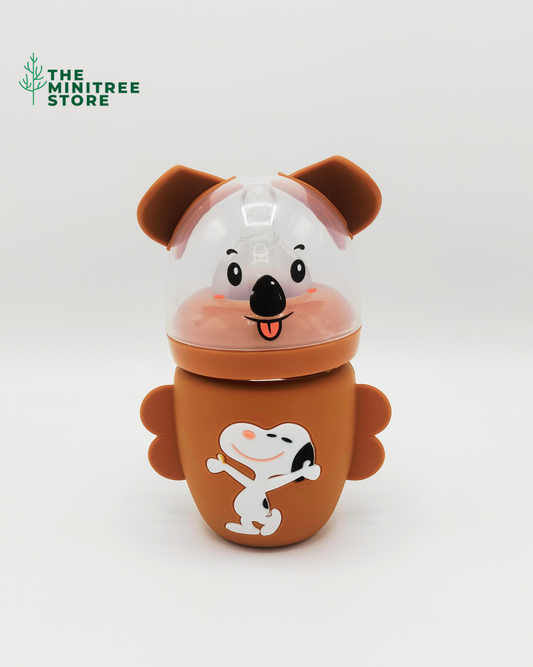 120ml Wide-Neck Anti-Colic Glass Baby Feeding Bottle with Cute Silicone Protective Sleeve