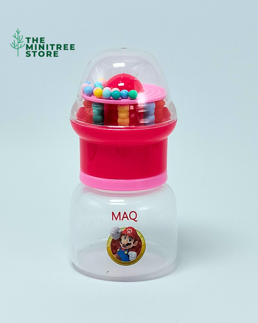 2oz/60ml PP Baby Feeder – BPA-Free Newborn Feeding Bottle with Rattle Cap & Silicone Nipple