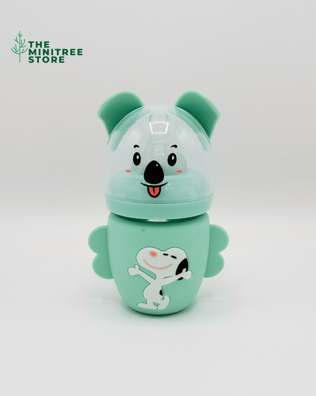 120ml Wide-Neck Anti-Colic Glass Baby Feeding Bottle with Cute Silicone Protective Sleeve