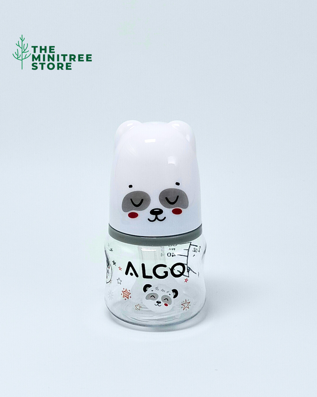 2oz/60ml PP Baby Feeder – BPA-Free Newborn Feeding Bottle with Bear Cap & Soft Silicone Nipple