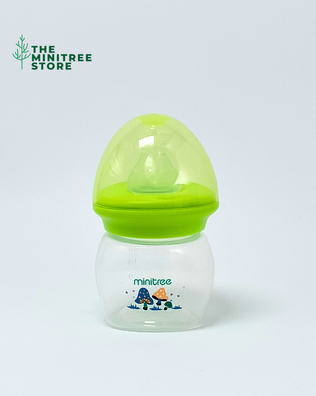 MiniTree 2oz/60ml PP Baby Feeder – BPA-Free Anti-Colic Newborn Bottle (Mushroom Design)