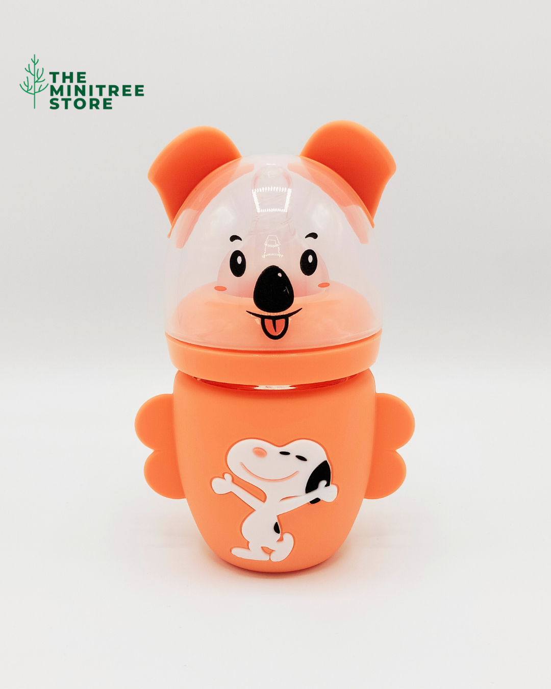 120ml Wide-Neck Anti-Colic Glass Baby Feeding Bottle with Cute Silicone Protective Sleeve