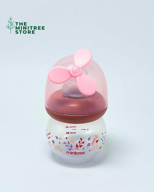 MiniTree 2oz/60ml PP Baby Feeder – BPA-Free Anti-Colic Bottle with Propeller Cap