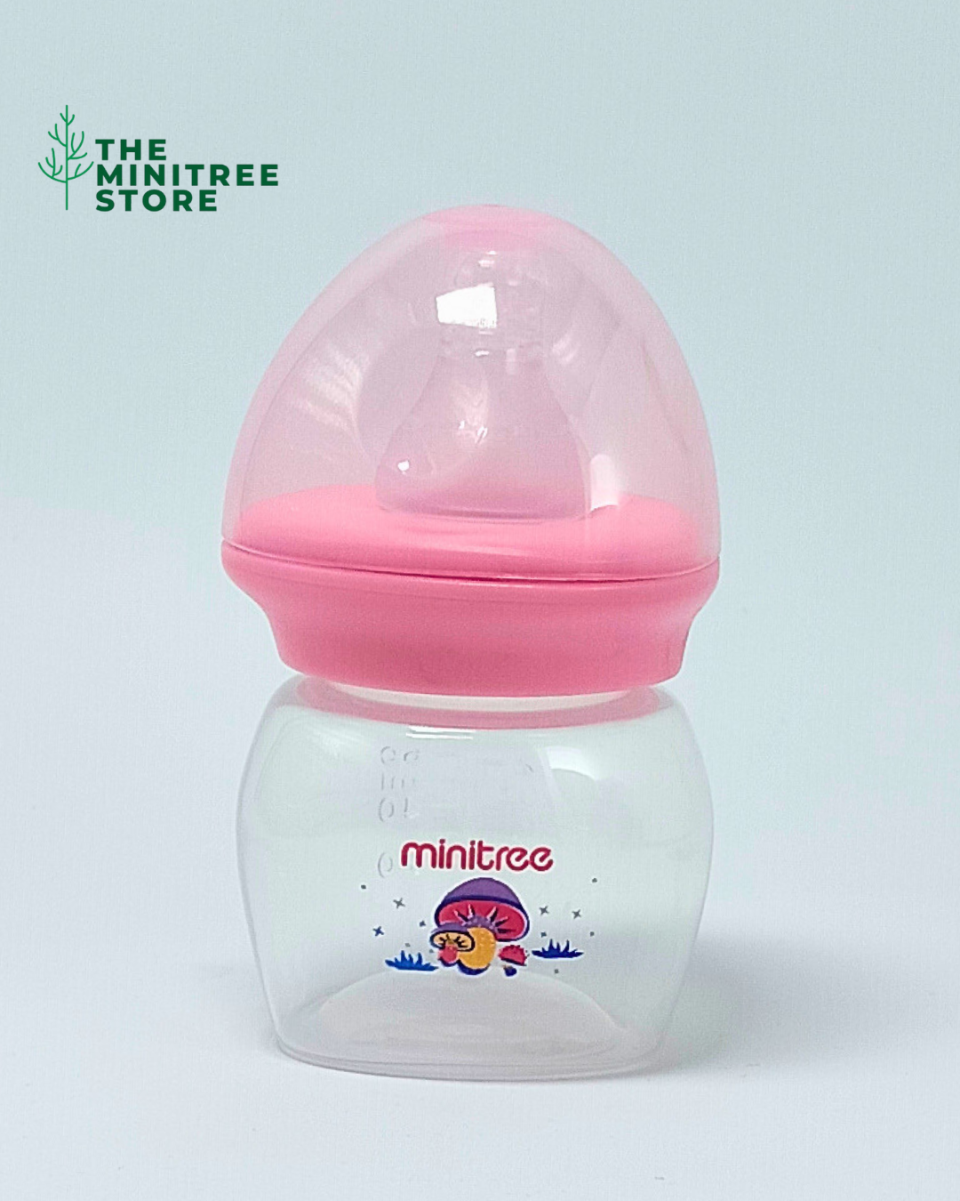 MiniTree 2oz/60ml PP Baby Feeder – BPA-Free Anti-Colic Newborn Bottle (Mushroom Design)