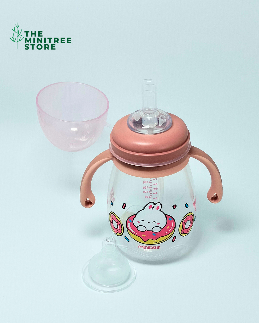 11oz/330ml WIDE NECK 2 IN 1 MINITREE FEEDING BOTTLES