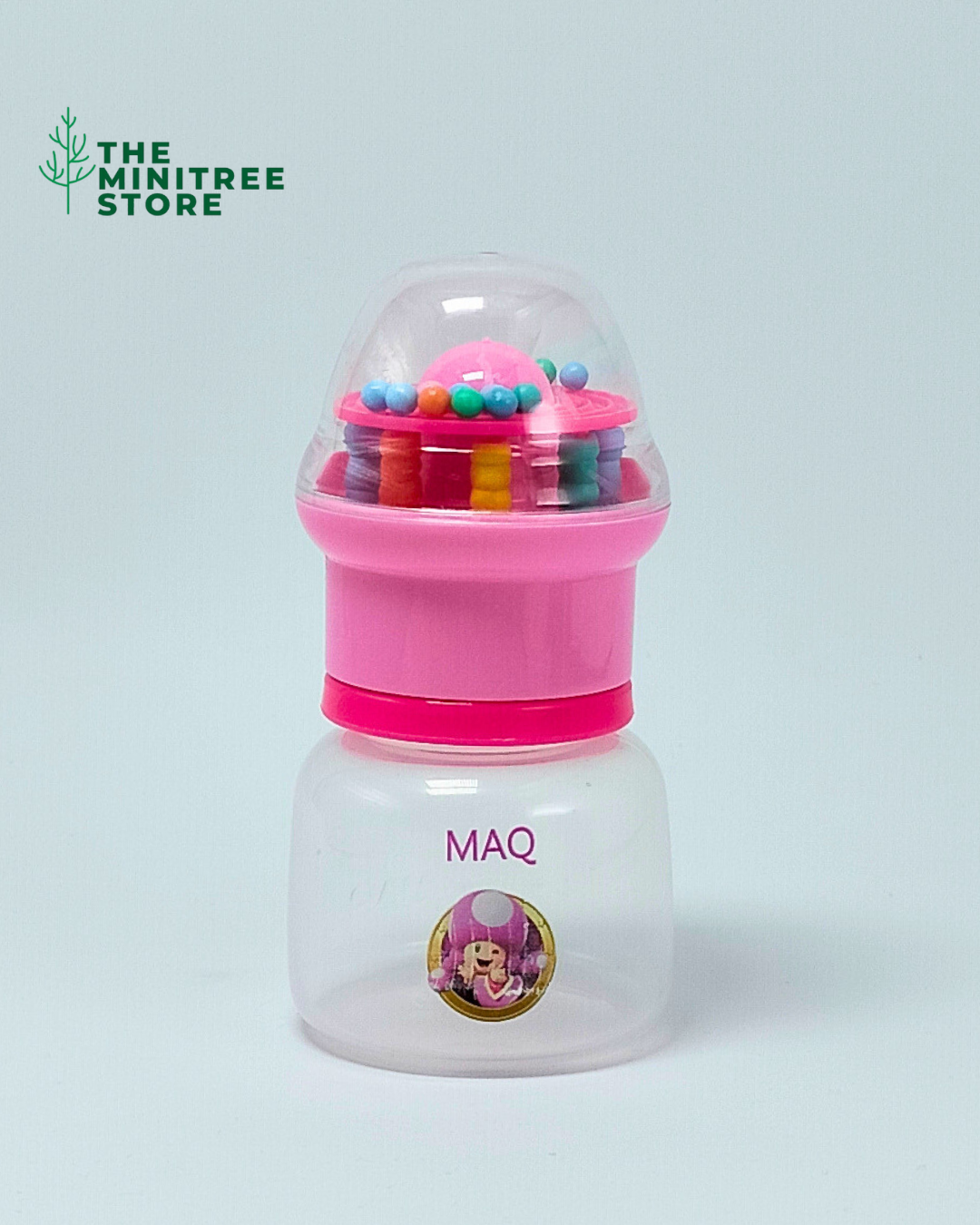 2oz/60ml PP Baby Feeder – BPA-Free Newborn Feeding Bottle with Rattle Cap & Silicone Nipple