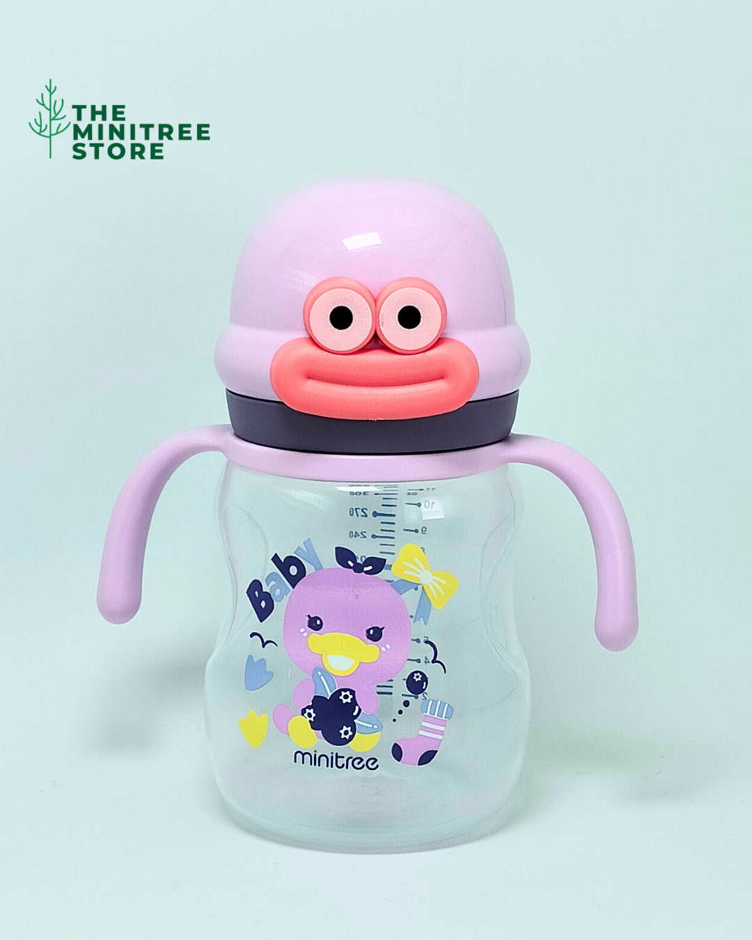ZR-282 - 330ml/11oz Baby Feeding Bottle with Handles | BPA-Free PP Duck Feeder