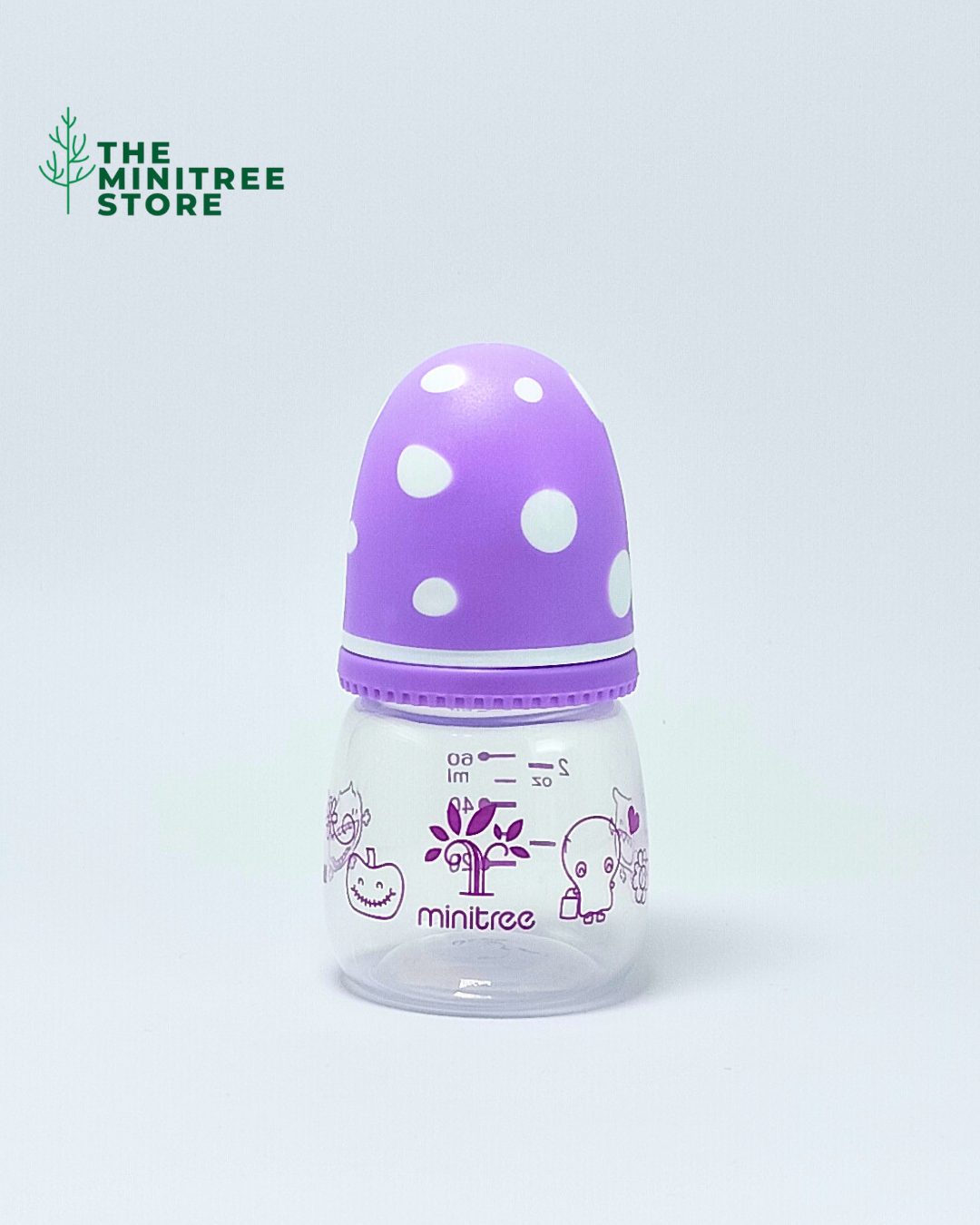 MiniTree 2oz/60ml PP Baby Feeder – BPA-Free Anti-Colic Newborn Feeding Bottle
