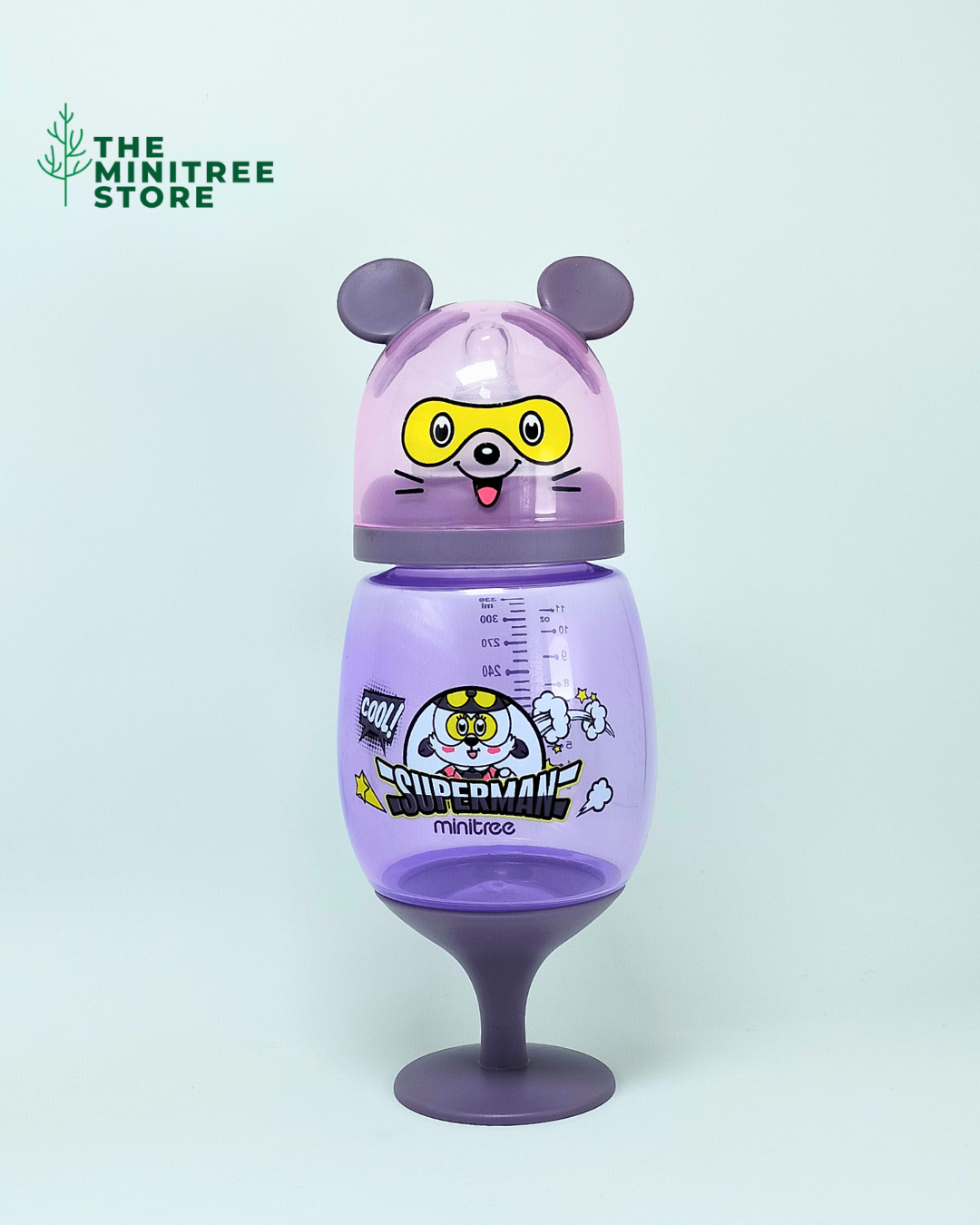 ZR-259-Q 11oz / 330ml PP Baby Feeder with Silicone Nipple | Cute Cartoon Bottle – Minitree Store