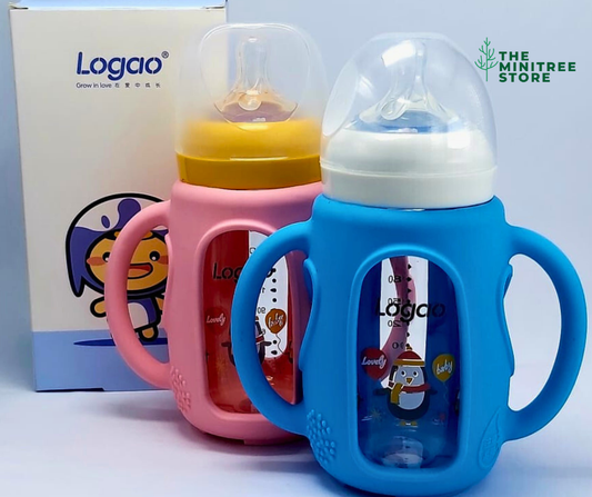 9oz/260ml GLASS FEEDER WIDE NECK