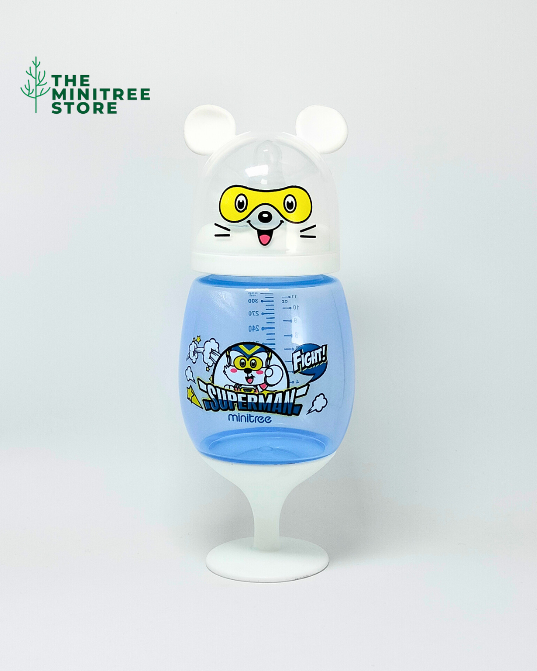 ZR-259-Q 11oz / 330ml PP Baby Feeder with Silicone Nipple | Cute Cartoon Bottle – Minitree Store