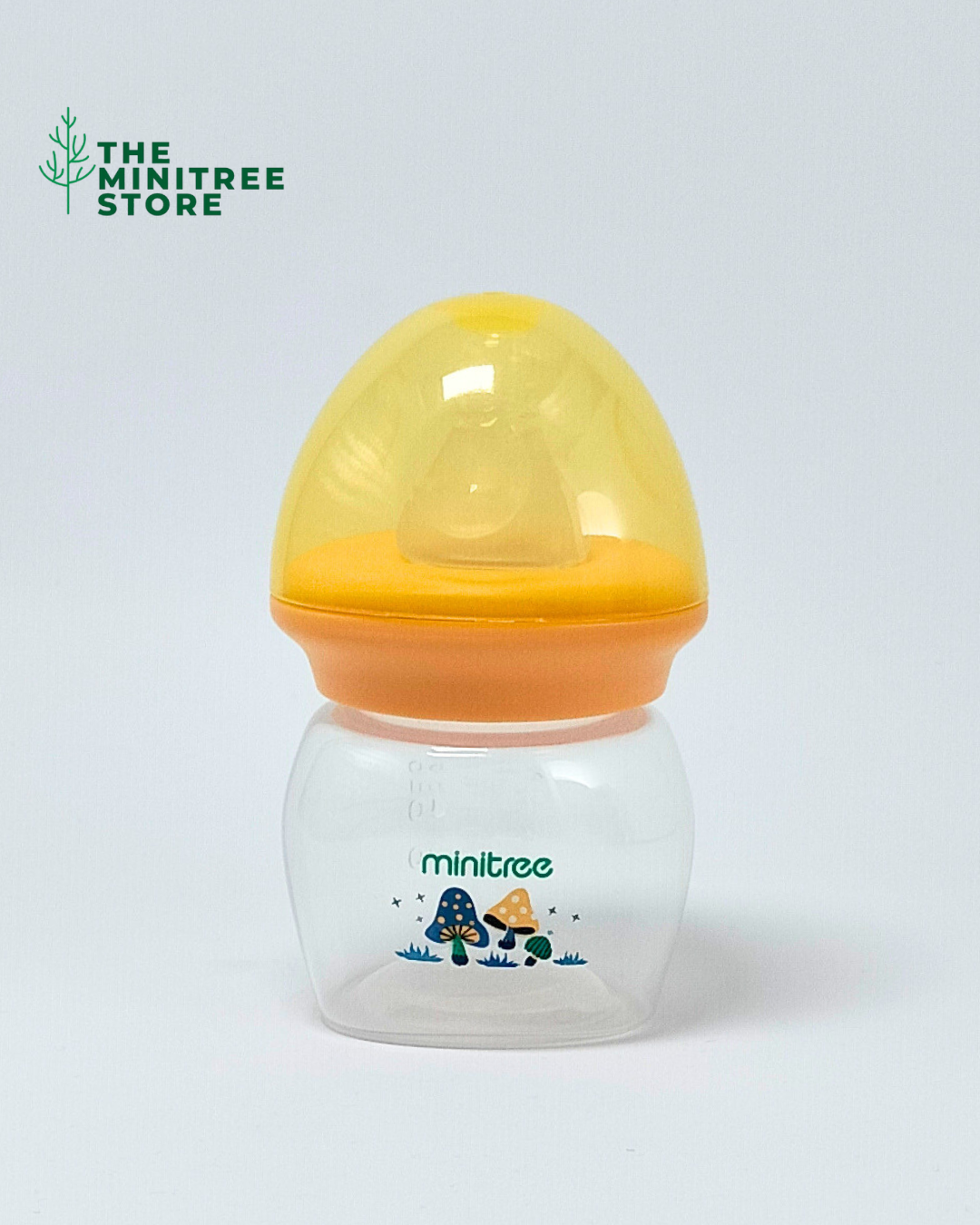 MiniTree 2oz/60ml PP Baby Feeder – BPA-Free Anti-Colic Newborn Bottle (Mushroom Design)