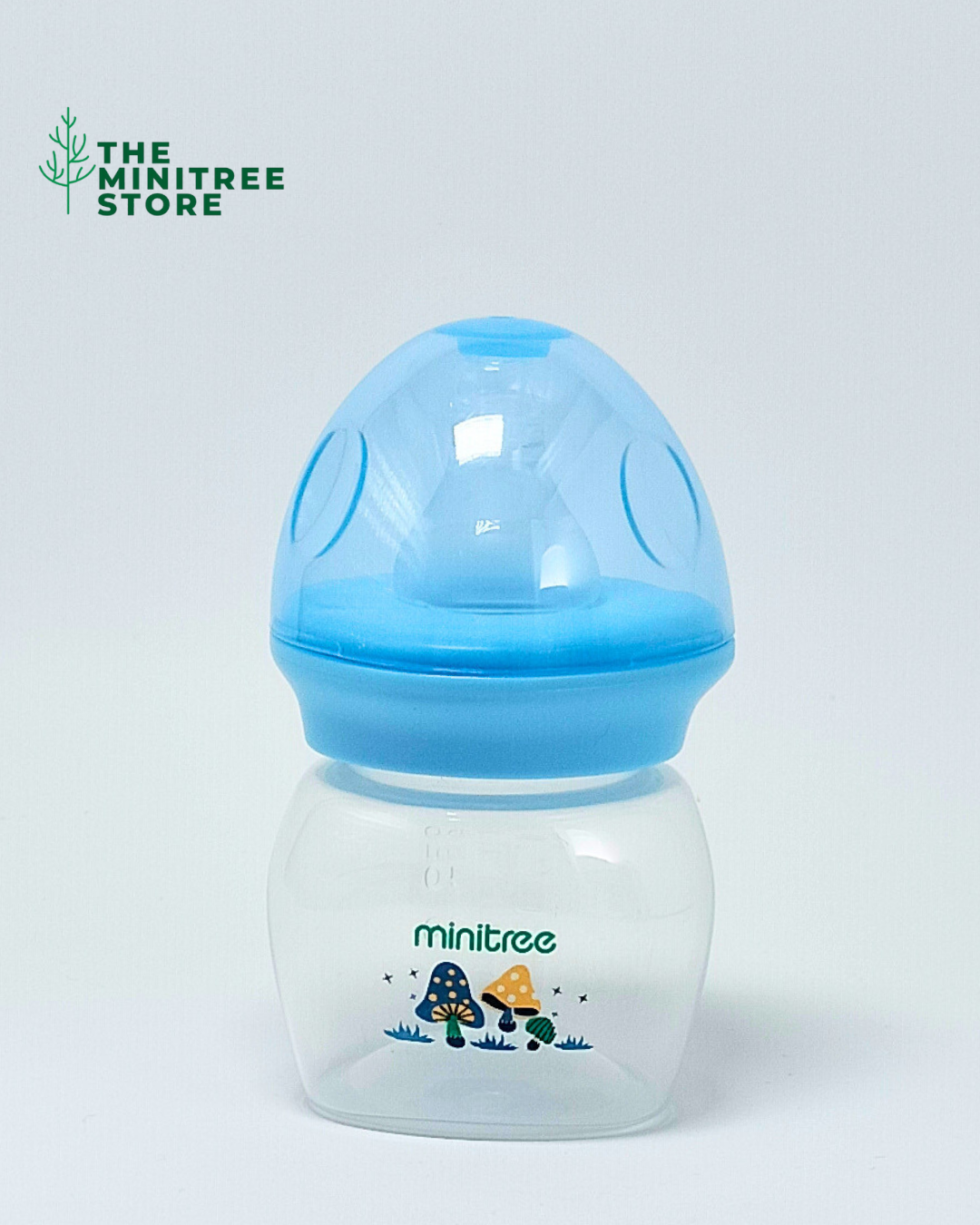 MiniTree 2oz/60ml PP Baby Feeder – BPA-Free Anti-Colic Newborn Bottle (Mushroom Design)