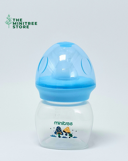 MiniTree 2oz/60ml PP Baby Feeder – BPA-Free Anti-Colic Newborn Bottle (Mushroom Design)