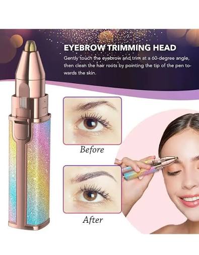2-in-1 Electric Facial Hair Remover & Eyebrow Trimmer for Women